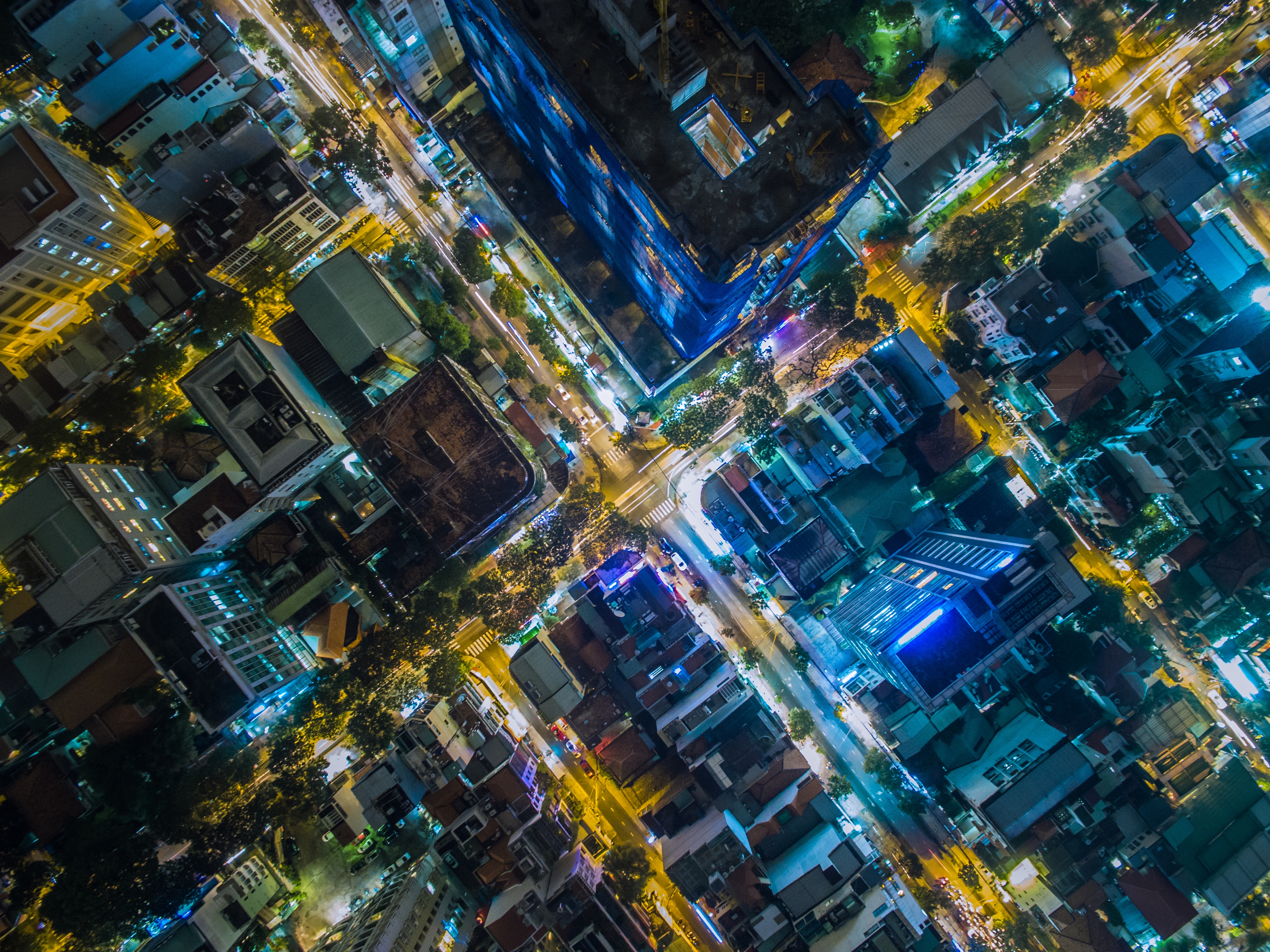 image of Ho Chi Minh city from above at night